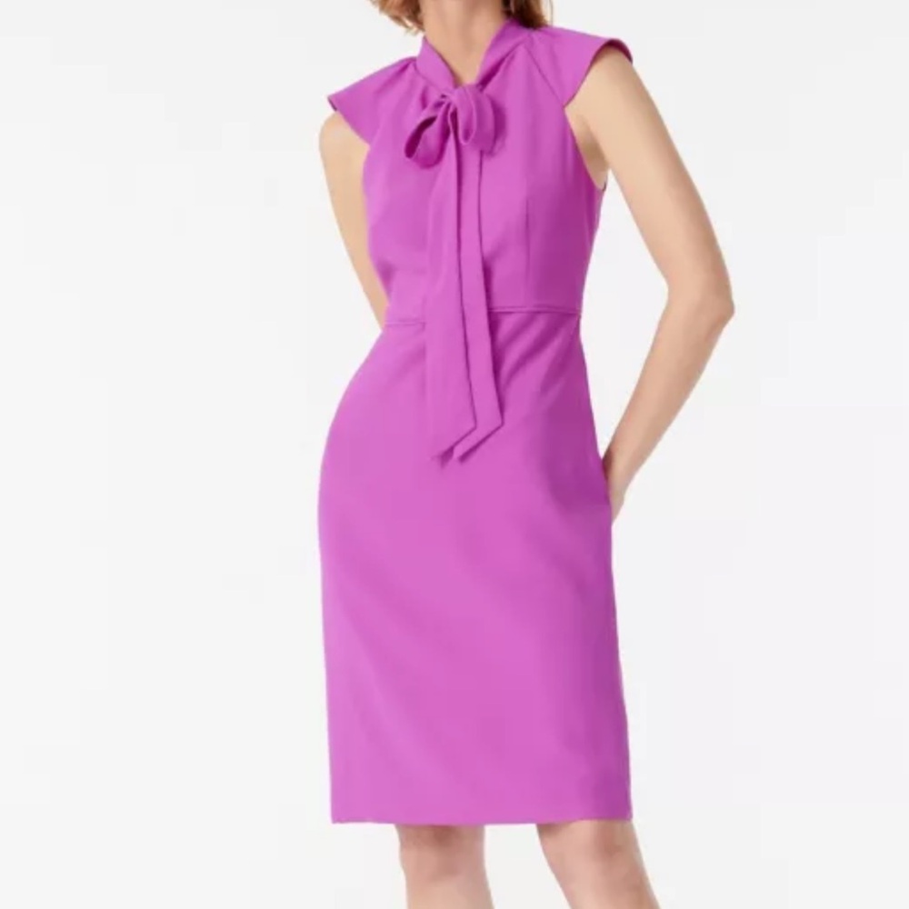 J.crew tie neck sheath dress